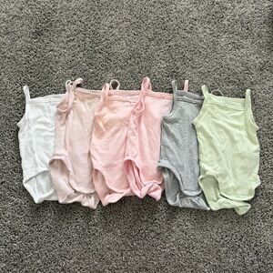 Baby Girls' Sleeveless Onesies - Pastel Multi-Pack
